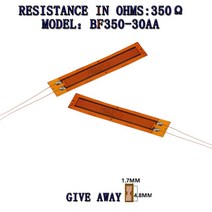 히든센서 1개/몫 정밀 저항 스트레인 게이지 BF/BHF350-30AA 350 ohm 압력 센서로드 셀 밴드 리드, 한개옵션0