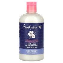 SheaMoisture 미라클 멀티 효능 샴푸 웨이브 컬이 있는 모발 사탕수수 추출물 및 메Degree우폼씨 384ml(13fl oz)