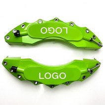 브레이크 캘리퍼커버 디스크 튜닝 4P 리어 확장 2pcs sml abs 자동차 3d 핏, 2pcs L 사이즈 그린