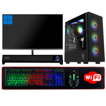 PC온스튜디오 게이밍 컴퓨터 풀세트 모니터포함 조립PC 롤 피파 오버워치2 발로란트 서든 로스트아크 배그 아이온 게임용 데스크탑, 02. SSD 500GB 변경, 풀세트 - FG11