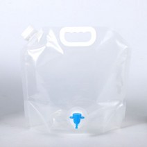 차박매트 차박용품 차박 매트리스 토퍼 준비물 20L 물 주머니 물통 야외 접이식 투명 PVC 대형 물병 자동차 캠프 스토리지 버킷, 10LTransparent valve