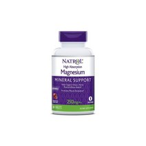 Natrol 나트롤 고흡수 마그네슘 츄어블 250 mg 크랜베리 애플 60 타블렛