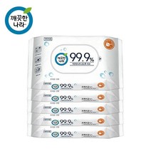 깨끗한나라 99.9% 손소독 물티슈 휴대용, 10매, 5개