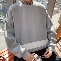 가바바 남성 맨투맨 심플 한줄 포인트 오버핏 긴팔티 G54198