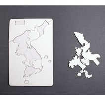 우리나라 지도 종이 퍼즐 한국지리 교육 놀이 아이템, 대