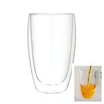 뉴리웹 이중유리컵 450ML 캡슐커피컵 에이드유리잔 유리컵잔