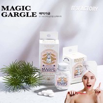 텐이츠 의약외품 무알콜 매직 쓰리세컨즈 3초 가글 고체 발포 씹는 치약 구취제거 입냄새 충치예방 잇몸질환 휴대용 일회용 캠핑 여행 기내 가그린, 매직 3초 가글, 피치