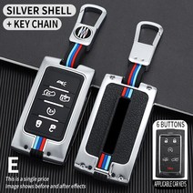 아연 합금 자동차 키 케이스 커버 지프 왜고니어 2021- 2022 그랜드 체로키 L 2020 2021 2022 키 체인 자동차 액세서리, 16.silver color suit4
