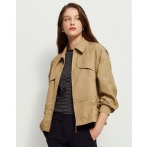 21FW [populet]베이지 단색 면혼방 긴팔캐주얼점퍼 WSJU1D822I2