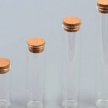 앤트비하우스 코르크 마개 일자형 유리통 다용도유리병 액세서리보관병, 1개, 100mm