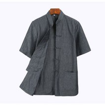 무술복 도복 주짓수 유니폼 태극권 태권도 Umorden 코튼 당나라 정장 탑 남성 여름 쿵푸 셔츠 블라우스 반팔 중국 전통 의류