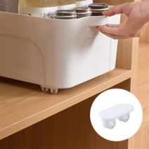 부착식 수납함 이동 미니 바퀴 다용도 소형 롤러 4ea, 화이트(4개입)