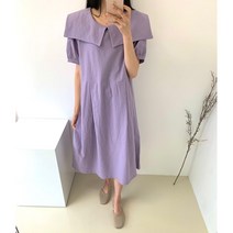 리봄)tak 린넨핀턱세라원피스 빅사이즈 원피스 청순원피스 카라원피스 너무예뻐요55~77