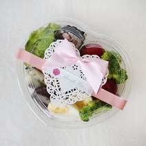마이KIDMALL_P41 투명하트2개 두칸 10매 단체도시락용기 포장 도시락통 일회용 플라스틱 반찬_MMY키드MAl몰, 별도의_옵션-없음, 별도의_옵션-없음
