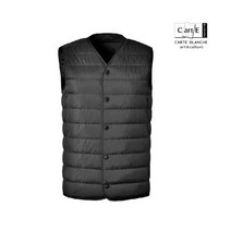 까르뜨블량슈 남성 따뜻한 구스다운 경량 조끼 블랙