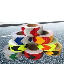 가드레일 안전표시 야광 반사 축광 형광 테이프 도로 트럭, 화이트그린