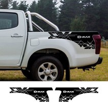 픽업 바디 사이드 스티커 Isuzu Dmx D Mx 트럭 후드 뒷문 데칼 트렁크 비닐 커버 자동 튜닝, 01 Type 1_01 Glossy Black