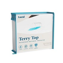 650079 LUCID Premium Hypoallergenic 100 Waterproof Mattress Protector Universal Fit Cotton Terry Top