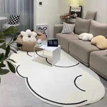 비정형 원형 디자인 명품 러그 단모 집들이 선물 거실