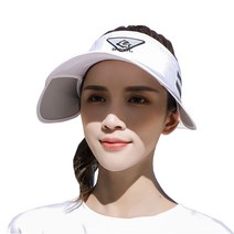 긴챙 접이식 선바이저 썬캡, 화이트
