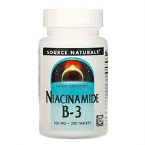소스네츄럴 나이아신아미드 B-3 100 mg 250 타블렛 1통, 기본, 1개