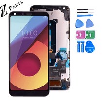 스마트폰 액정 교체 5 5 LG Q6 LG-M700 M700 M700A 700 M700H M703 M700Y LCD 디스플레이 터치 스크린 디지타이저 어셈블리 프레임 포함, 프레임 블랙