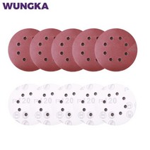 도구 연마공구 (연마기) (0209) 10pcs 125mm 샌딩 디스크 8 홀 훅 루프 샌드페이퍼 40 그릿-3000 그릿 페이퍼 연마, [10] Grit 400-10pcs, Grit 400-10pcs