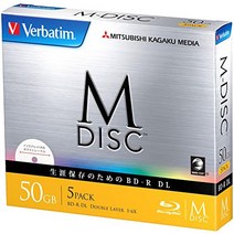 Verbatim Japan Bar Bay Tum M-Disc 장기 절약 Blu-ray 디스크 1 BD-R DL 50GB 5 조각 흰색 프린터 싱글 사이드 2 레이어 1-6 이중 단속 DBR50RMDP5V1, 상품명참조