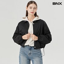 하이넥 집업 버튼 밑단 스트링 자켓 (BV3JK008L0)