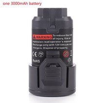 12V 배터리 ELEOPTION충전식 리튬 이온 3000mAh2500mAh L1215 AEG Ridgid BS12CBS12C2BSS12C L1215P L1215R 용, one battery 30