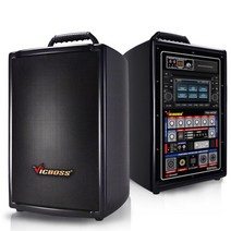 VICBOSS PWA-H851DF 300W 블루투스 CD 모니터 이동식앰프 충전용, 핸드마이크