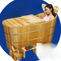 간이 나무 욕조 반신욕기 호텔 목욕 반신욕 습식 욕조 스파 히노끼, 덮개가없는길이100m의일반통나무