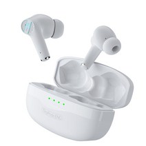 dacom 무선 헤드셋 enc noise 취소 블루투스 gamming 스포츠 방수 헤드폰 4 mic 스피커 스테레오 이어폰, smallpods enc 화이트