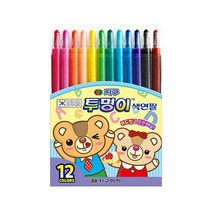 지구화학 투명이 돌돌이 색연필 12색 1개, 단품