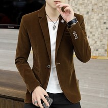 남자 가을 퓨어 코듀로이 정장 슬림 비즈니스