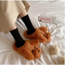 푸들 강아지 캐릭터 슬리퍼 귀여운 실내화 털슬리퍼 방한슬리퍼