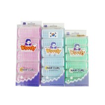 3색 컬러 헤어 구르프 웨이브 그루프 파마 볼륨 구루프 왕 롯드 물결펌 패드 하기 구르프 헤어 롤 긴, 분홍-소, 본상품선택