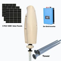 발전기 중국 저소음 수직 풍력 터빈 Mppt 컨트롤러 포함 가정용 풍차 3000W 6000W 12V 24V 48V, 10.12V - White-On grid system