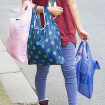 디자인 장바구니 포켓 접이식 쇼핑백 다용도 시장가방, 그린 스타