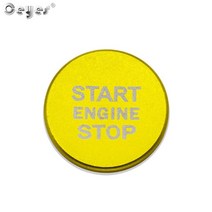 자동차원격시동 스마트 버튼 원격시동engine push start stop button for audi a4 a5 a7 q3 q5 8r b9 auto ring covers 캡, 1-노란색