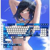 방송장비 스탠드 브라켓 액션캠 액세서리 pbt 128keys keycap 게임 캐릭터, 012, 128키