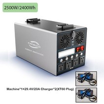 소형발전기 비상발전기 캠핑발전기 2500W 3100Wh 전원 공급 장치 110V220V 태양열 휴대용 보조 배터리 야외, 10.2400Wh Upgrade - 220V