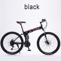 24인치 MTB 24인치MTB자전거29 인치 자전거 가변 속도 접이식 충격 흡수 산악 탄소강 프레임, 01 Black_01 29 Inches_02 27