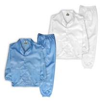 KJ 방진복 상하세트 Y카라 제전복 무진복 제전방진복 클린복 크린룸 반도체 정전기방지 작업복 투피스, 화이트-M(90)