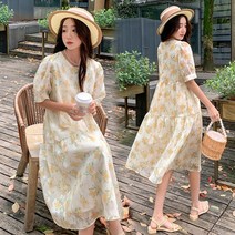 패션 여성 루즈핏 임부 프린트 원피스