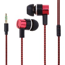 블루투스이어폰 게인용 삼성 Xiaomi Huawei iPhone 이어폰 헤드셋 내장 마이크 3.5mm 인 이어 유선 스마트폰용, [02] RD