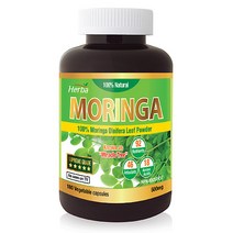모링가 1000mg 180식물성캡슐 모링가잎 가루 분말 허바 캐나다, 3병/180캡슐