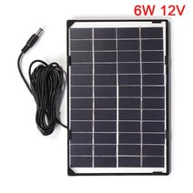 USB 태양 충전기 패널 2/5/6/8W 휴 솔라 출력 야외 전화, 6W 12V