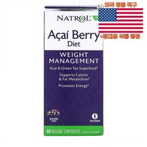 Natrol 아사이 베리 다이어트 60정 베지캡슐 3통 나트롤 Acai Berry 미국 직구 사은품 추가증정