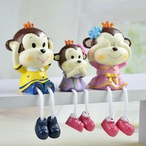 무지개홈 사무실 커피숍샵장식소품 선반장식 원숭이공예소품 인테리어선물